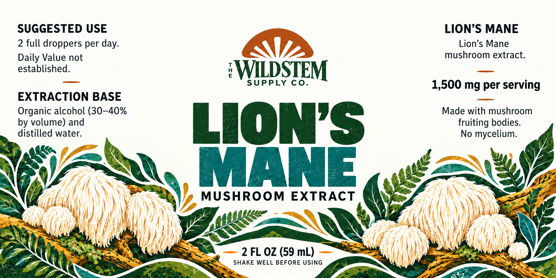 Lion’s Mane Mushroom Extract makes it easy to add a little wild to your daily routine. Mix it into coffee, tea, or another favorite drink—even a decaf cup.