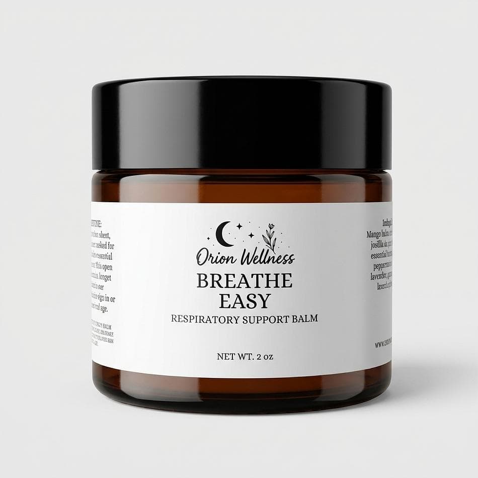 Chest Rub Salve, Mango Butter & Grass-Fed Tallow, Menthol + Eucalyptus & Peppermint, Vapor Rub Comfort, 2 oz Tin