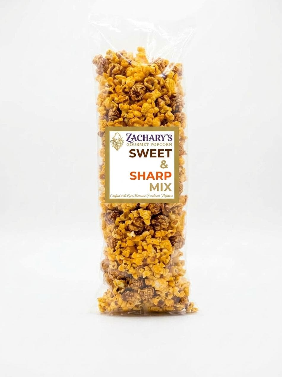 Sweet & Sharp Mix Two Flavors. Two Batches. One Perfect Mix.,Cheddar & Caramel Large Bag / Approx. 10 Cups