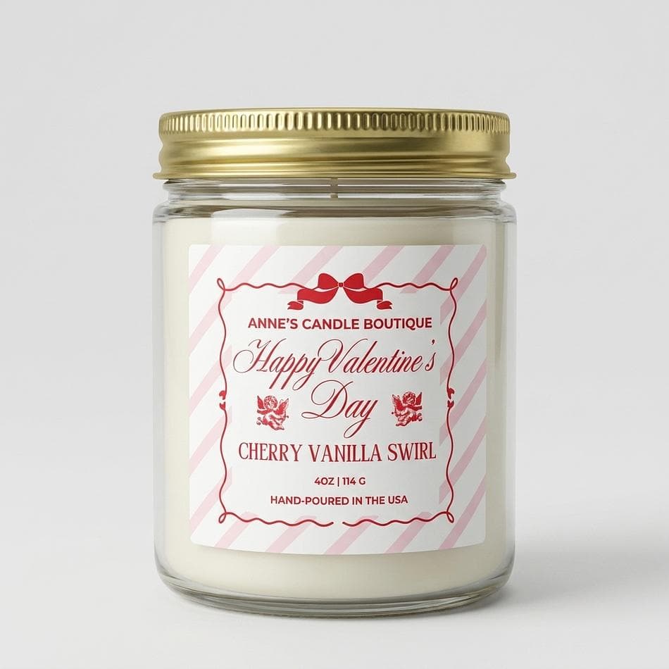 Scented Jar Candle, Cherry & Vanilla, Sweet Gourmand Aroma, 4 oz Mini Candle