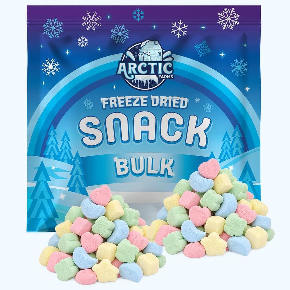 Freeze-Dried Marshmallow Charms, Cereal Marshmallow Bits, Crunchy Toppings for Hot Cocoa & Desserts, Bulk Bag (14 oz)