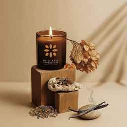 Olive & Fig Apothecary Ember Bean scented 2-wick 11 oz candle-0