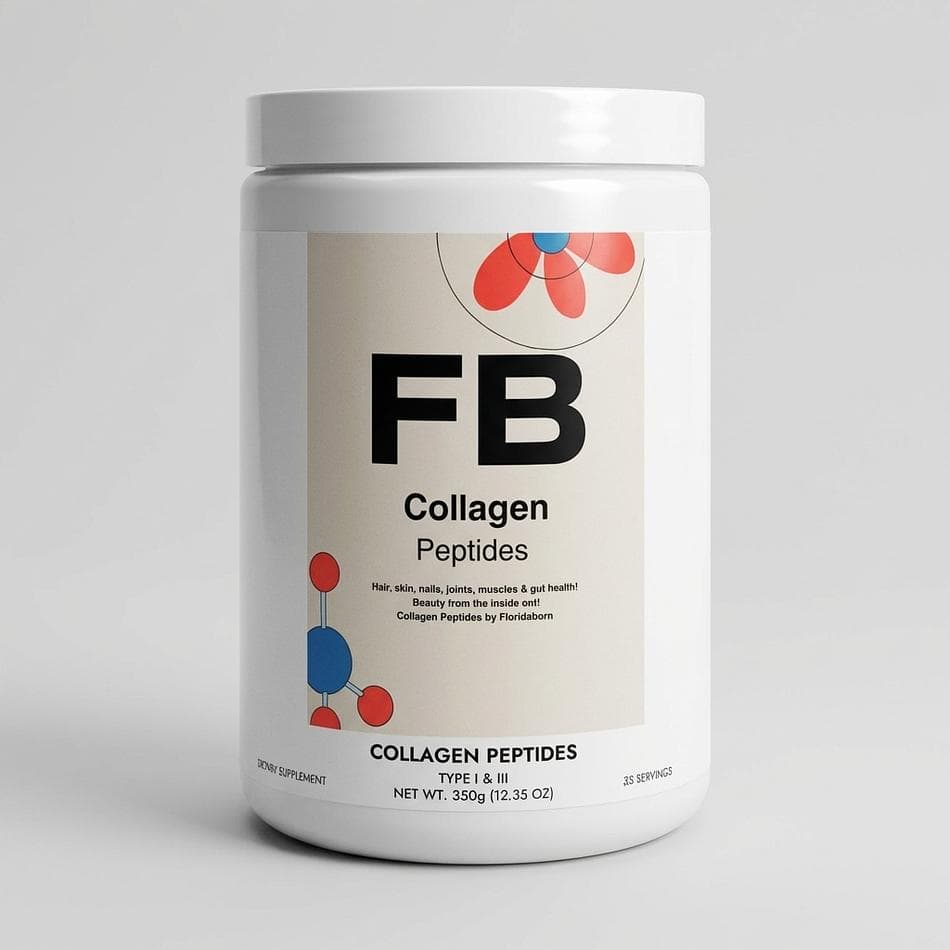 Collagen Peptides Powder, Grass-Fed Hydrolyzed Bovine Type I & III, Skin Hydration & Joint Support, Unflavored, 350g (12.3oz)