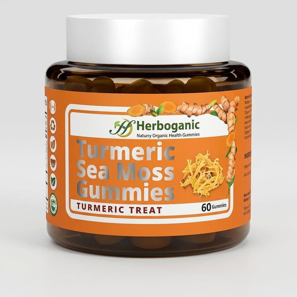 Turmeric Sea Moss Gummies, Turmeric Root + Sea Moss, Daily Wellness Support, Count & Serving Size (See Label)