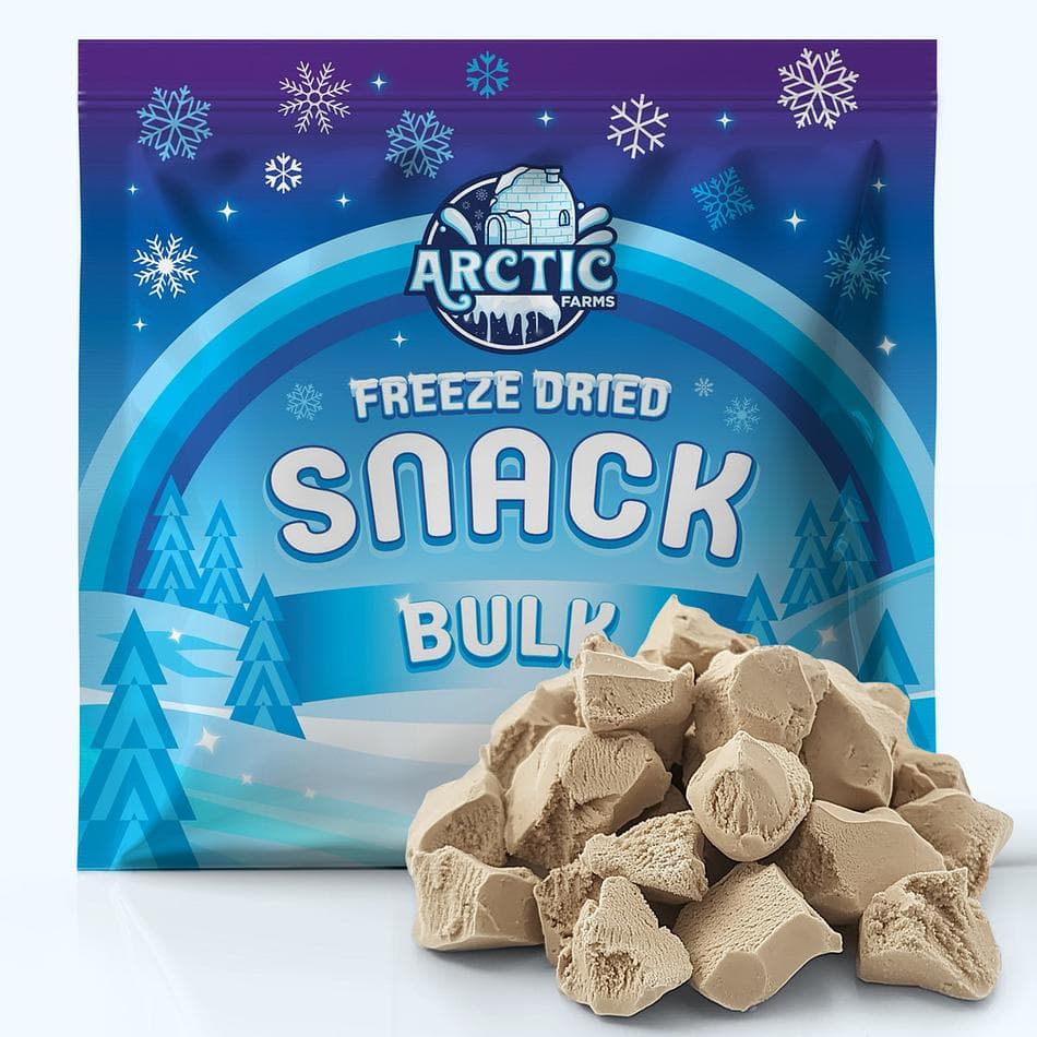 Freeze-Dried Ice Cream Bits, Cookie Dough, No-Melt Crunchy Snack, Shelf-Stable, Bulk Bag (1 lb)