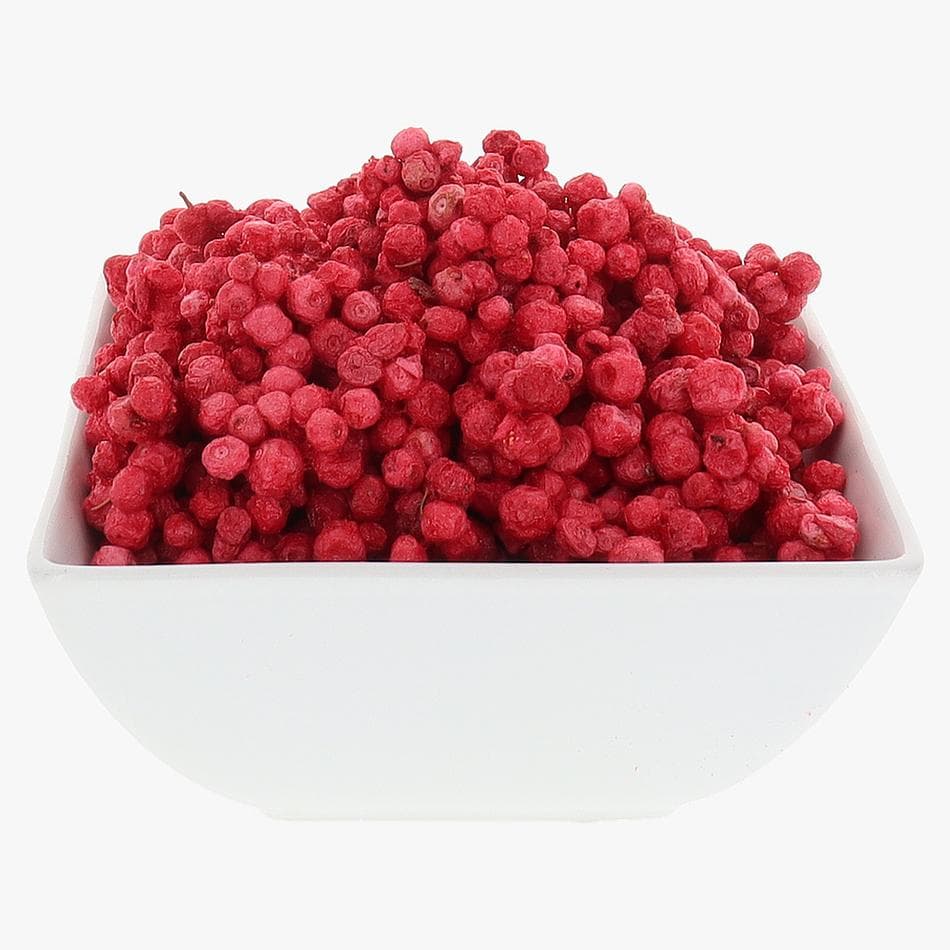 Freeze-Dried Wild Red Huckleberries, 100% Whole Berries, No Sugar Added, Tart Crunch Snack, Bulk Bag (9 oz)