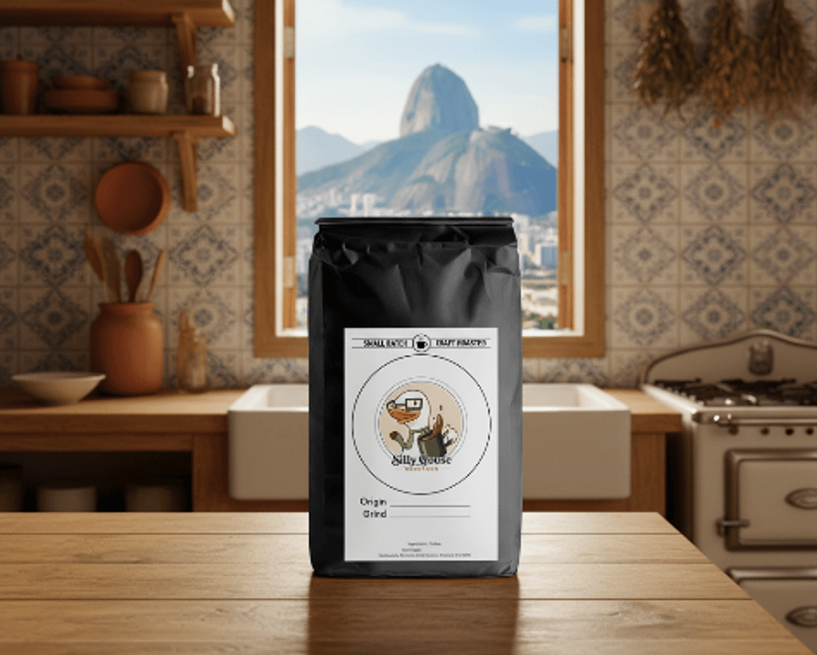 Brazil Santos Single Origin Coffee, Catuai & Mundo Novo, Smooth Cocoa Notes, Medium Roast,  5 Lb Bag. ***LET US KNOW IF YOU PREFER WHOLE BEANS OR STANDARD GRIND***