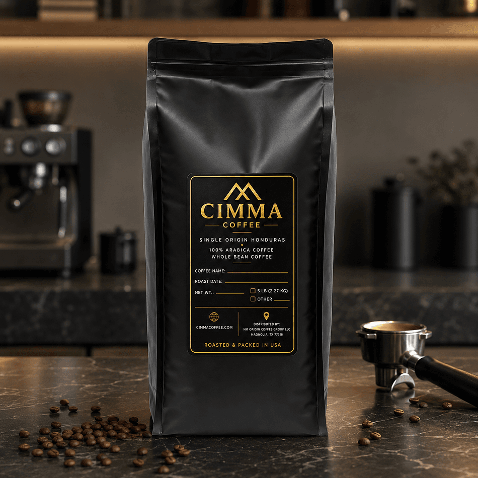 CIMMA Coffee Peak Espresso, Whole Bean, 5 lb | Single-Origin Specialty Coffee from Honduras