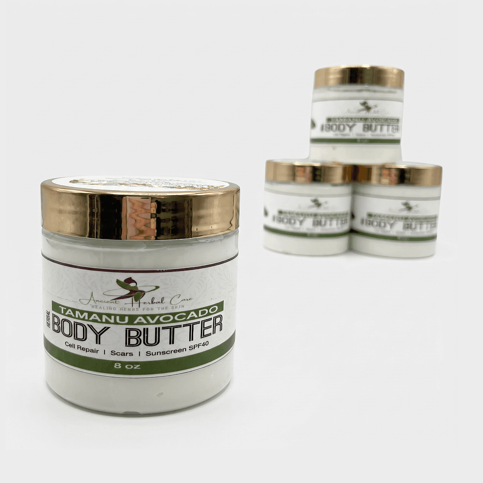 Tamanu Body Butter, Organic Tamanu Oil, Deep Moisture & Barrier Support, Sun-Exposure Body Care, 1 Jar