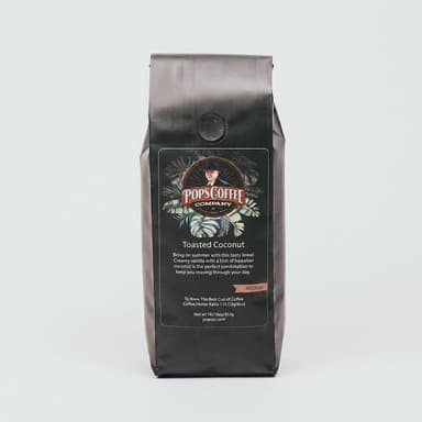 Toasted Coconut Flavored Coffee, Vanilla & Coconut, Smooth Medium Roast, 1 lb Bag, Whole Bean or Ground (Regular/Decaf)