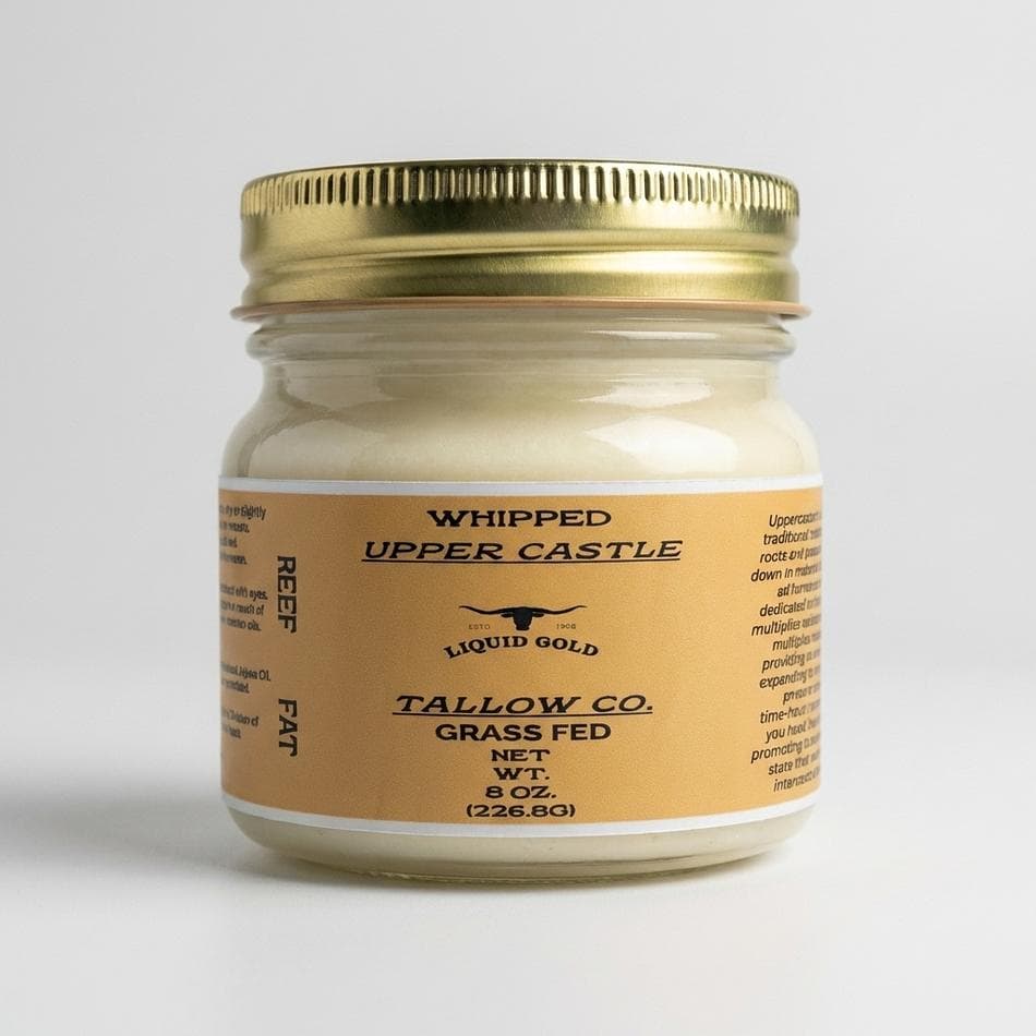 Tallow Balm & Cooking Tallow Bundle, Grass-Fed Tallow, Seed Oil Free Skin + Kitchen Set, 2x 4 oz Balms + 8 oz Jar