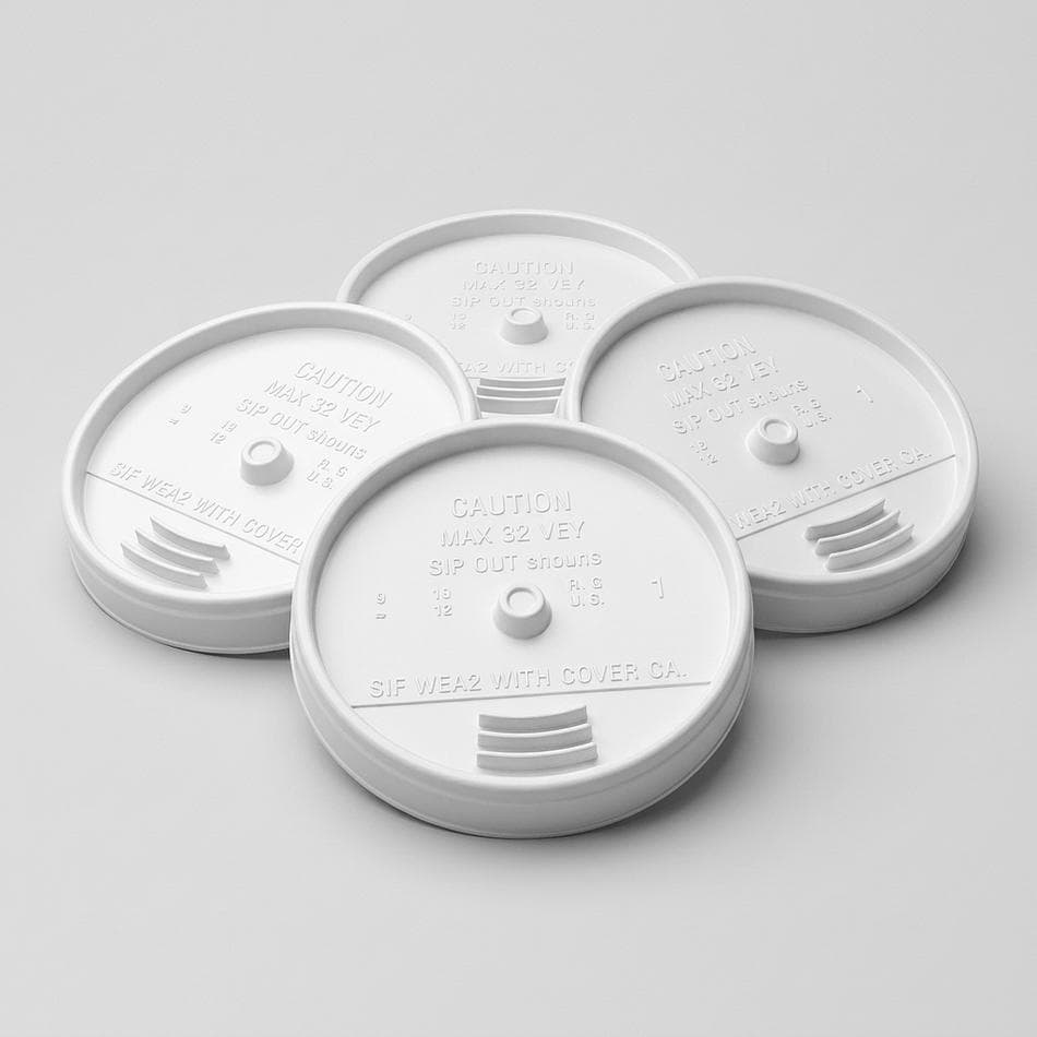 Sip-Through Lids for 8 oz Foam Cups, White Polystyrene, Spill-Resistant To-Go Drink Lids, 1000 Count (10x100)