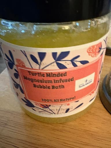 Magnesium infused bubble bath