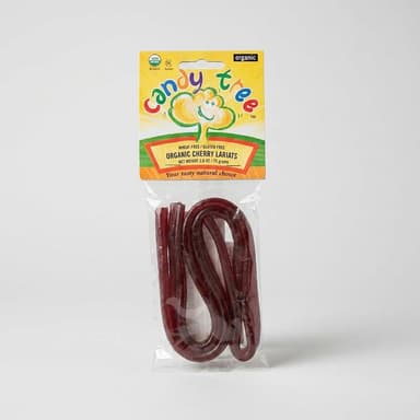 Organic Cherry Licorice Laces, Fruit Juice Sweetened, Vegan & Gluten-Free, USDA Organic, 2.6 oz Bag