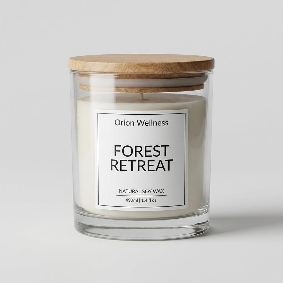 Soy Aromatherapy Candle, Eucalyptus Cedarwood Rosemary & Pine, Grounding Forest Scent, 8 oz, 40–45 Hr Burn