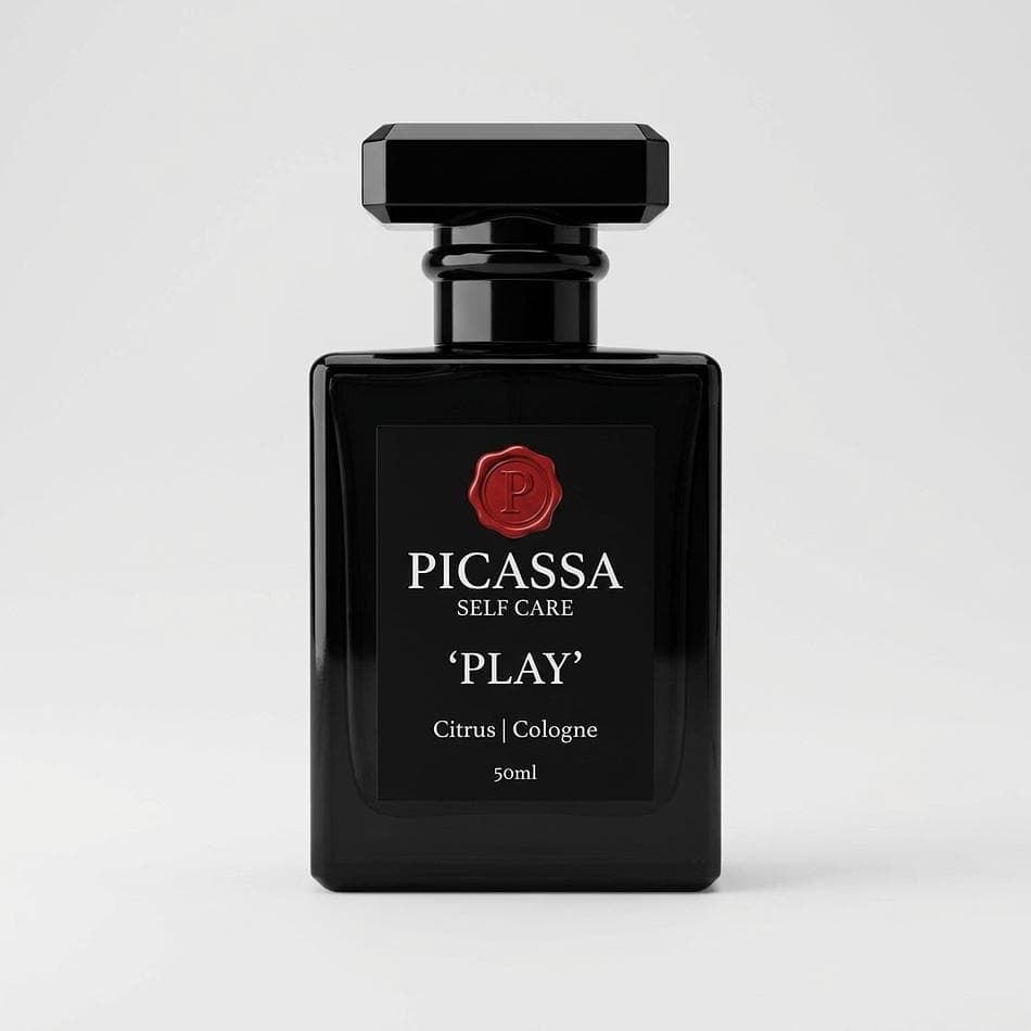 Men’s Natural Cologne, Organic Essential Oils, Subtle Masculine Scent, 4 Scents (Amber/Citrus/Cedarwood/Oakmoss)
