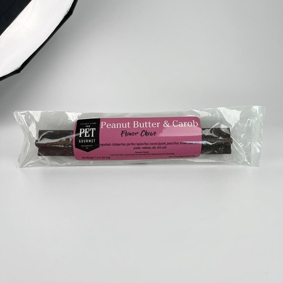 Dental Chew Stick for Dogs, Peanut Flour & Carob, Plaque-Cleaning Star Shape, Breakable Treat, 1 Stick