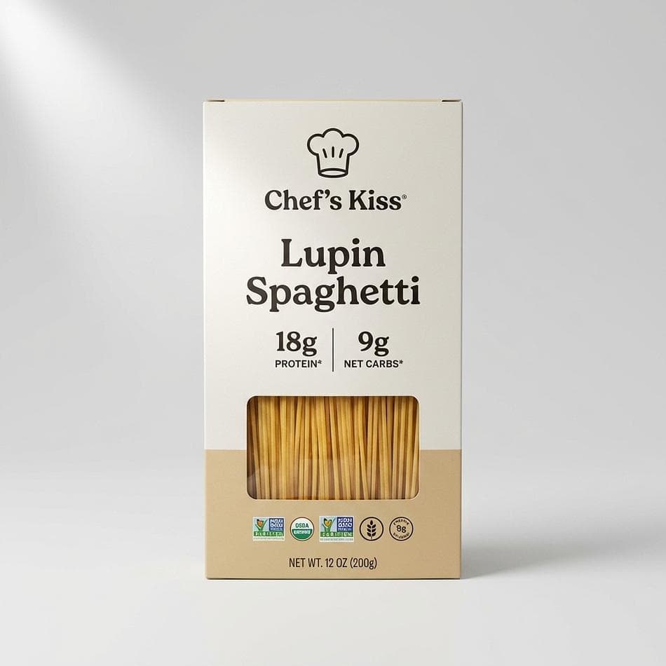 Low Carb Lupin Spaghetti, Sweet Lupins & Lentil Flour, Keto-Friendly High Protein Pasta, 5-Box Bundle
