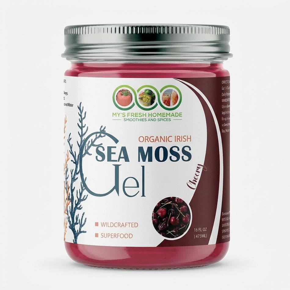 Organic Cherry St. Lucia Sea Moss Gel - Nourishing Superfood for Your Health!