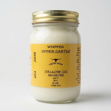 Whipped Grass-Fed Tallow Balm Bundle, Lavender + Frankincense, Moisturizing Skin Care, Plus Cooking Tallow Jar, 3-Piece Set