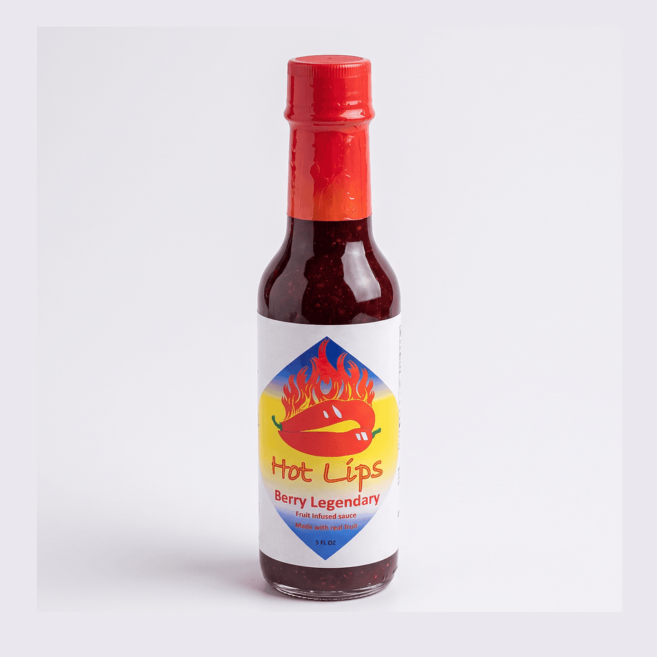 Fruit-Infused Hot Sauce, Blueberry Strawberry & Orange, Jalapeño Habanero Ghost & Reaper Heat, 5 oz Glass Bottle