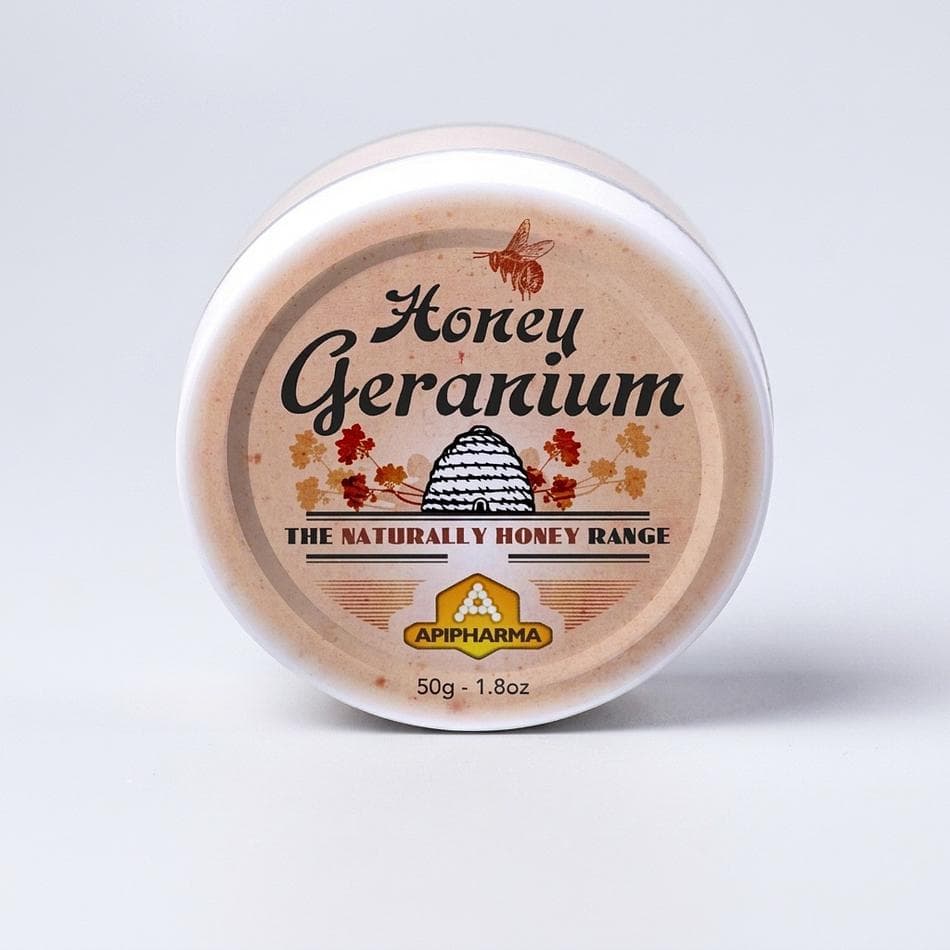 Honey Pastilles (Lozenges), French Honey & Geranium Flavor, Throat-Soothing Candy, 1 Pack