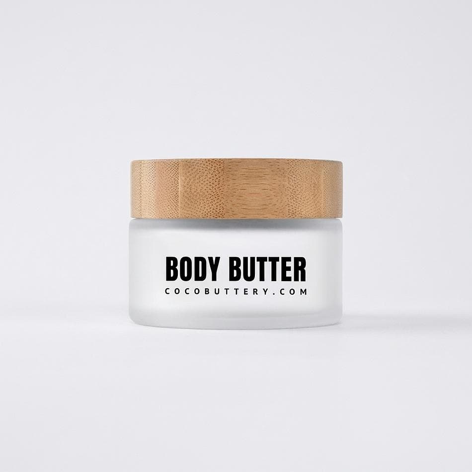 Body Butter, Shea + Cocoa Butter + Coconut Oil, Fast-Absorbing Moisture for Dry Sensitive Skin, 50g/100g Jar
