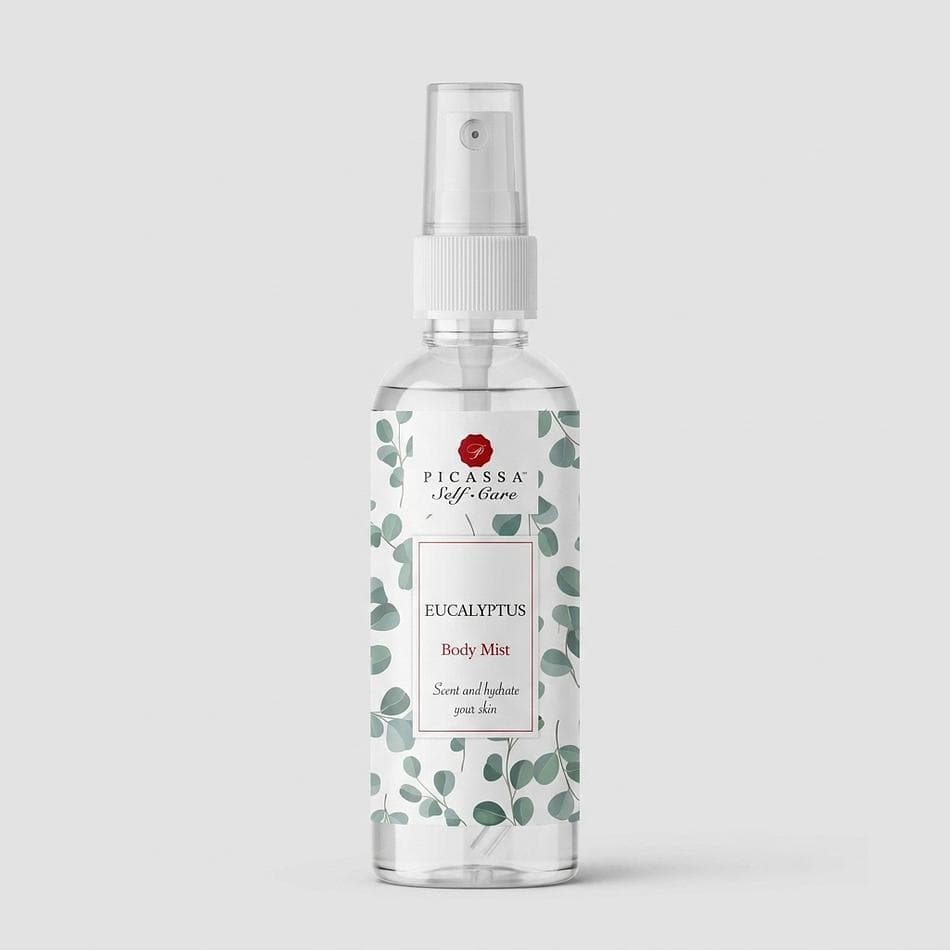 Hydrating Body Mist Spray, Eucalyptus Scent, Skin-Refreshing Body Spray, 4 oz Fine Mist Bottle