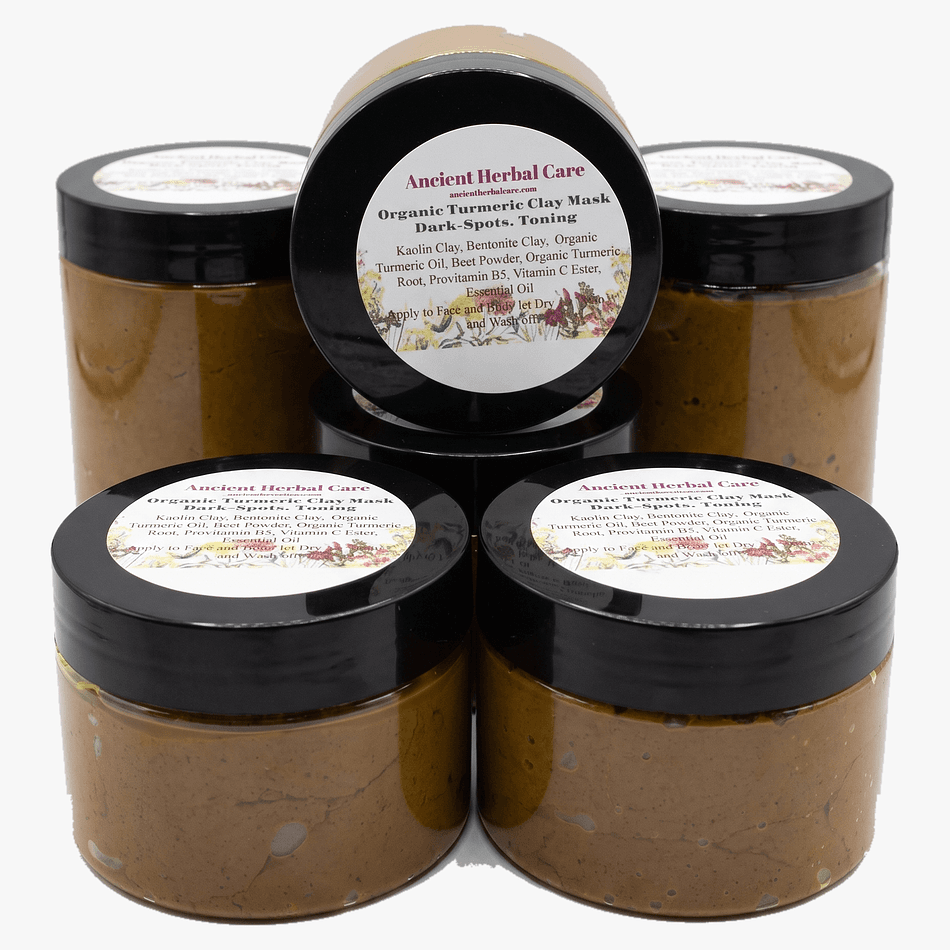 Turmeric Clay Face Mask, Turmeric + Beetroot + Bentonite & Kaolin, Dark Spots & Toning, 4 oz Powder Mask