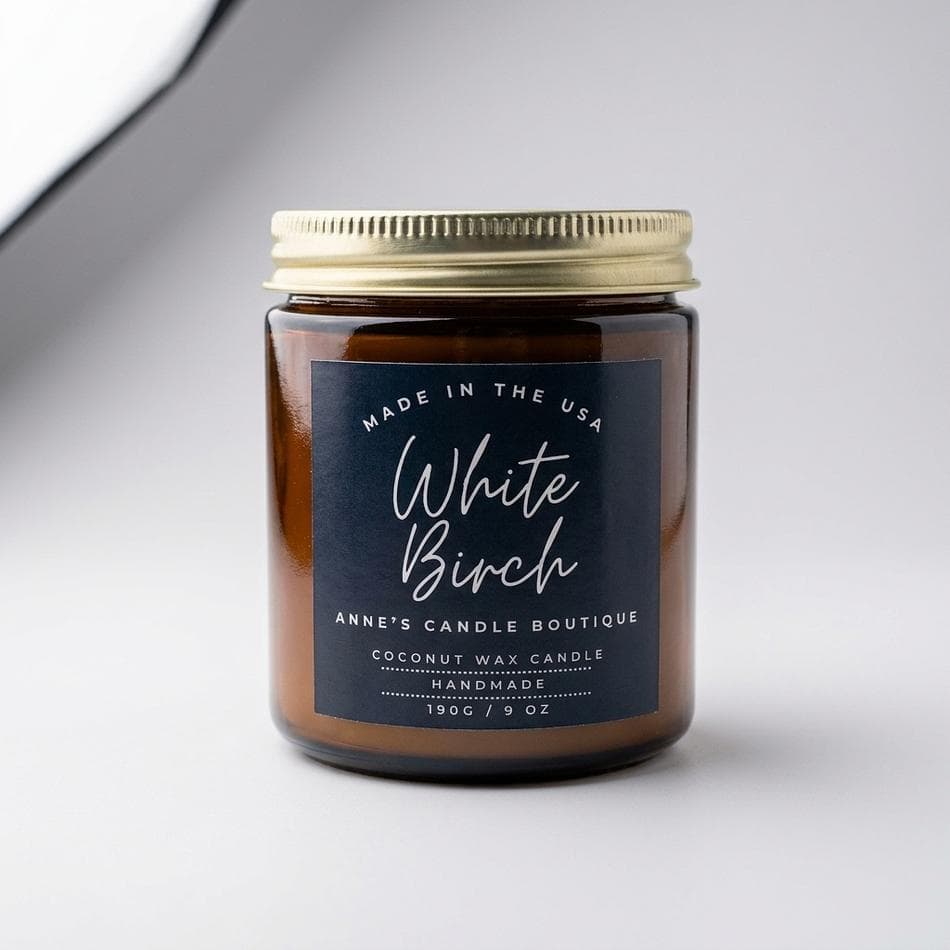 White Birch Scented Candle, Eucalyptus & Cypress, Cozy Forest Aroma, 9 oz Jar Candle, Single Wick