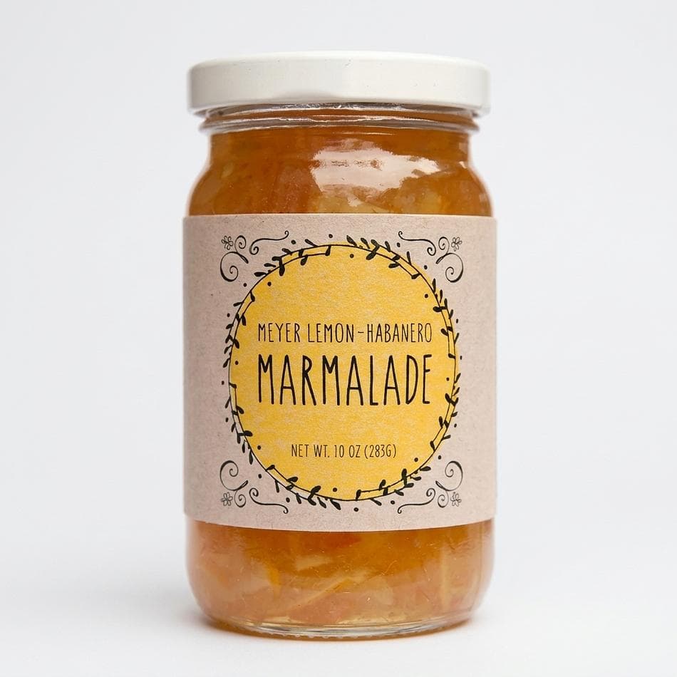 Spicy Citrus Marmalade, Meyer Lemon & Habanero, Sweet-Heat Cheese Board Spread, 10 oz Jar