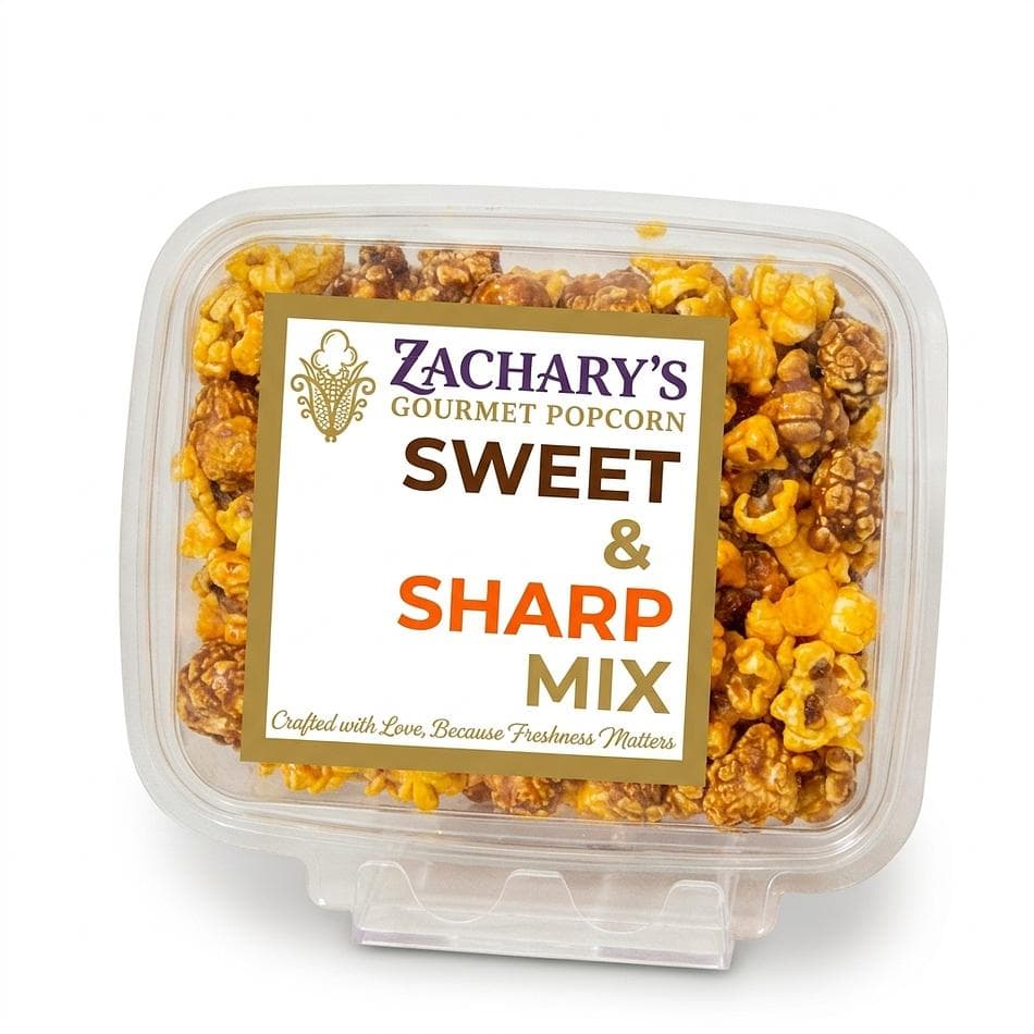 Sweet & Sharp Mix Two Flavors. Two Batches. One Perfect Mix.,Cheddar & Caramel -Gift Box / Approx. 6 Cups