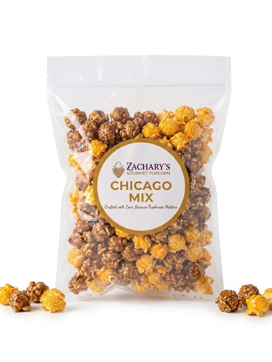Chicago Mix Gourmet Popcorn ,Cheddar & Caramel- Sack Size/Approx. 4 Cups