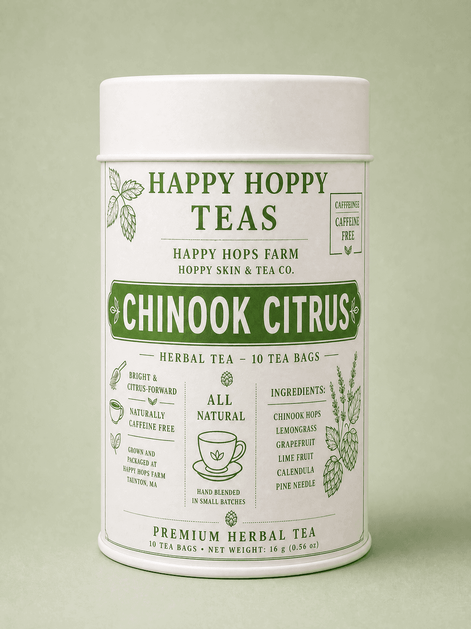 Hoppy Tea -Farm-Crafted Hop Tea — 10 Tea Bags Per Tin