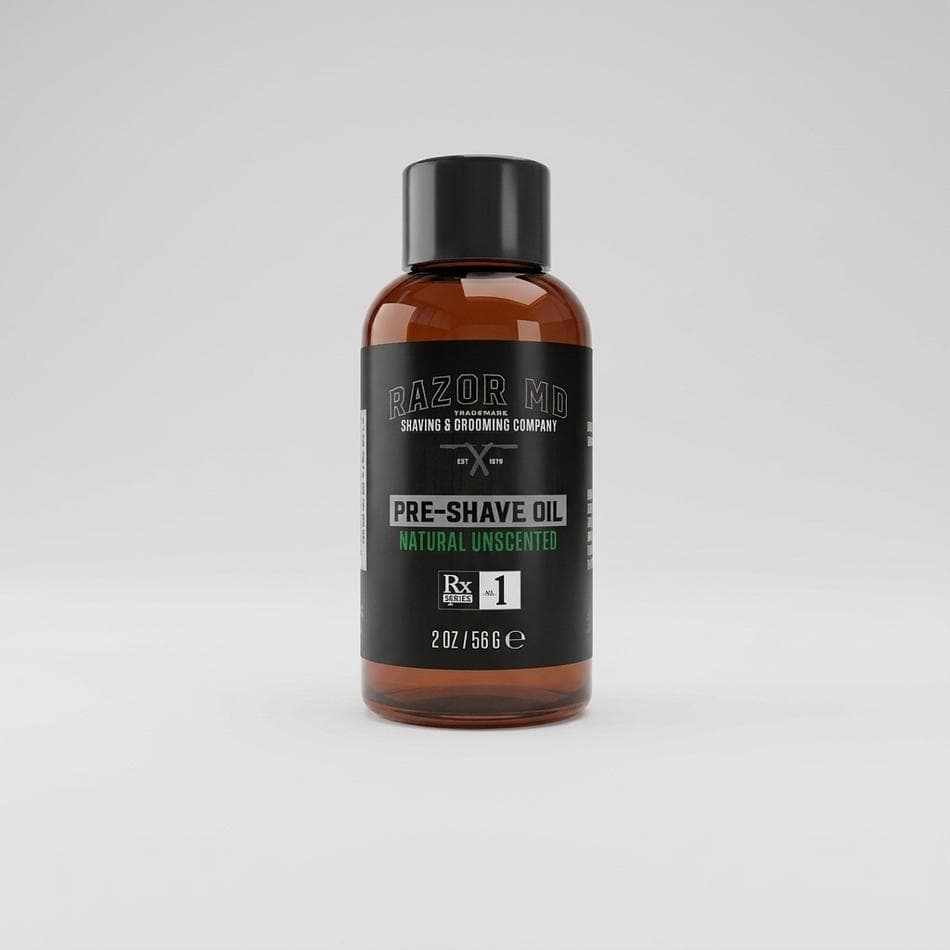 Pre-Shave Oil Serum, Castor & Avocado Oils, Razor Glide + Less Irritation, Unscented, 2 oz