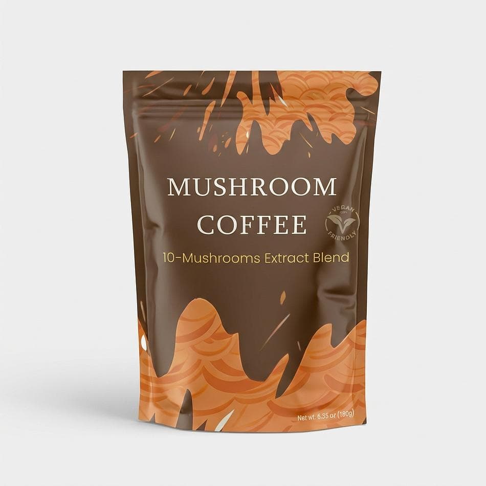 Instant Mushroom Coffee with Turkey Tail and Tremella Extracts - Energize and Hydrate | 6.35 oz|