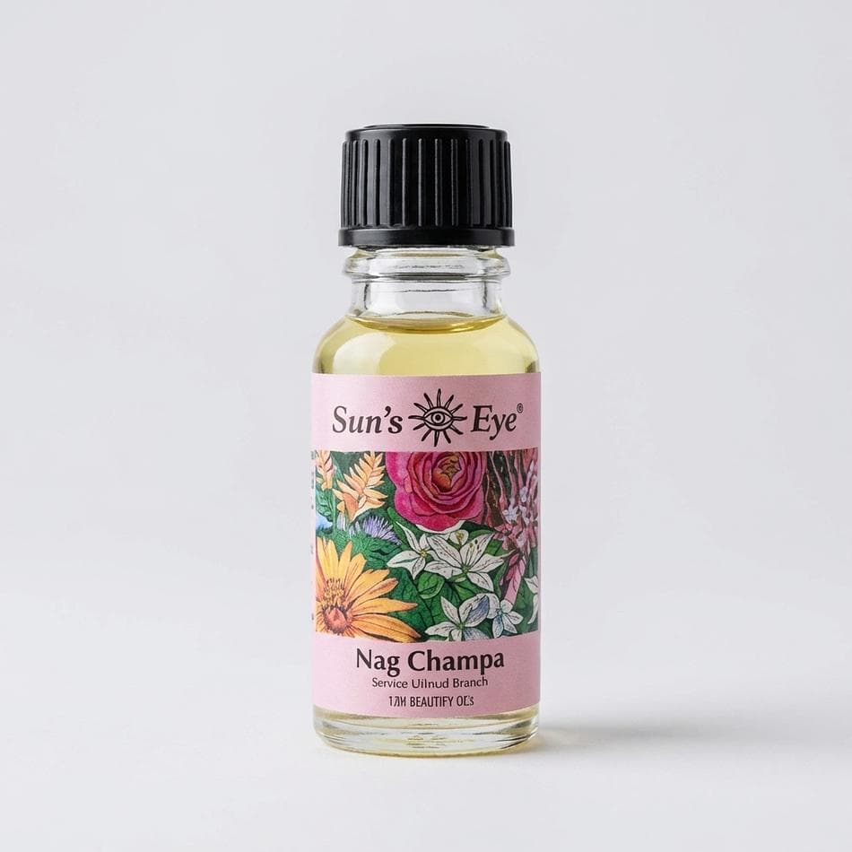 Nag Champa Aroma Fragrance Oil, Essential & Fragrance Oil Blend, Incense Scent for Relaxation, 0.5 oz (15 mL) Glass Bottle