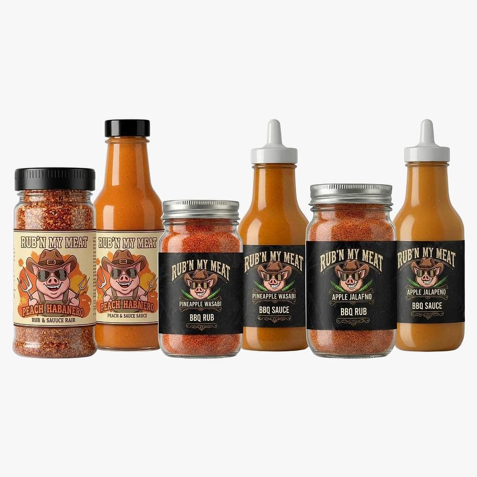 BBQ Rub & Sauce Variety Bundle, Perfectly Paired Flavors, Grill & Smoke Seasoning Set, Multi-Pack (Rubs + Sauces)
