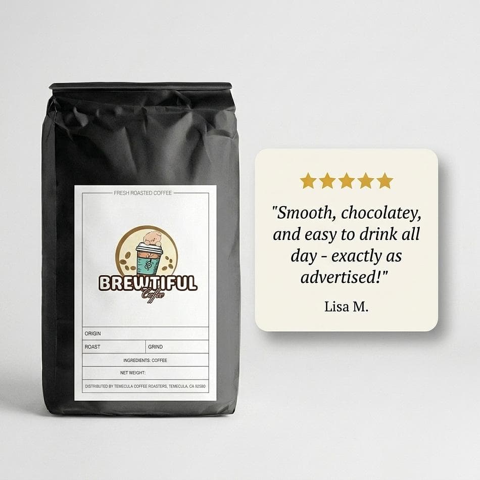 Single Origin Brazil Santos Coffee, Catuai & Mundo Novo, Smooth Cocoa Notes, Medium Roast, 12 oz Bag (Whole Bean or Ground)