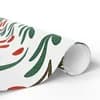 Holiday Berry Botanical Wrapping Paper Roll — Festive Green & Red Gift Wrap-4