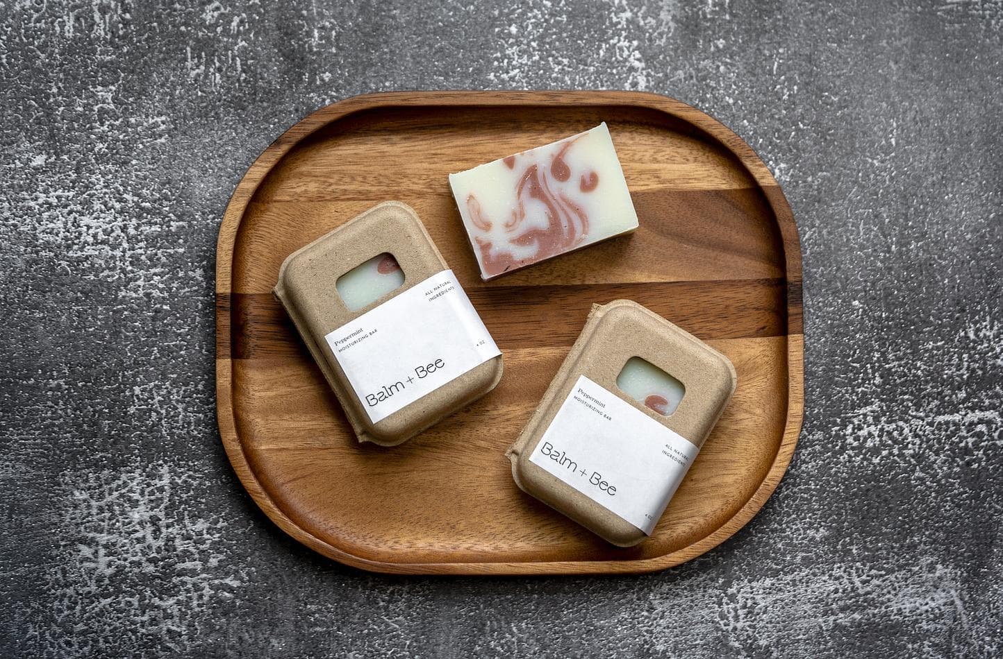 Peppermint Tallow Soap Bar (4 oz) with Rose Clay | Balm + Bee Apothecary