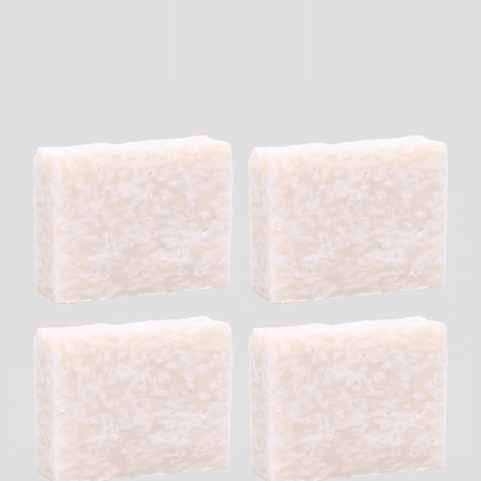 Unscented Himalayan Salt Bar Soap, Olive Oil & Shea Butter, Sensitive Skin Moisturizing Cleanse, 4-Pack