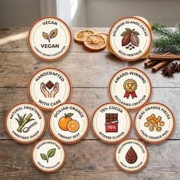 Sicilian Orange 75% Solomon Islands Christmas Chocolate Wreath-4