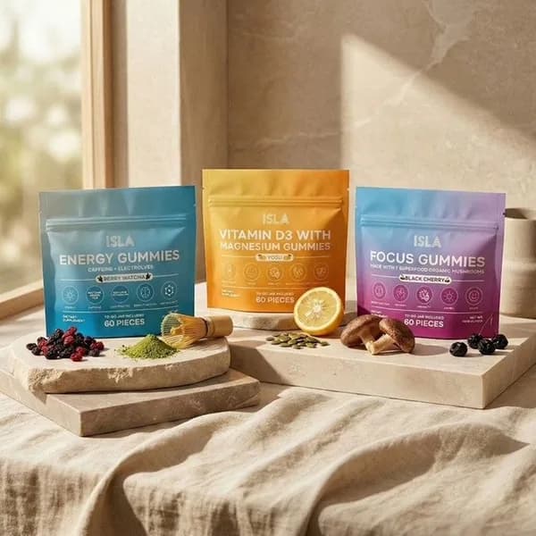 Daily Wellness Gummies Bundle, Matcha Caffeine + Mushroom Blend + Vitamin D3 & Magnesium, Energy & Focus, 3-Pack