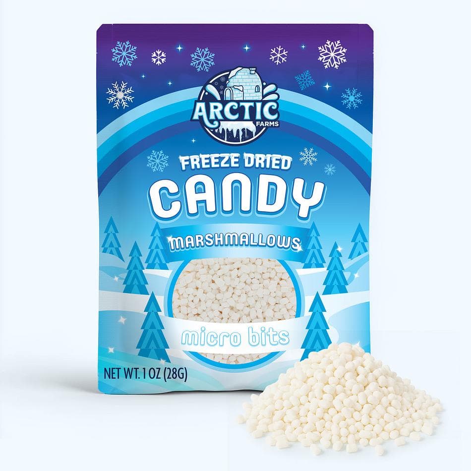 Freeze-Dried Marshmallows, Light, Airy, Sweet & Ultra-Crunchy, Pack of 3 Resealable Bags (1 oz each)