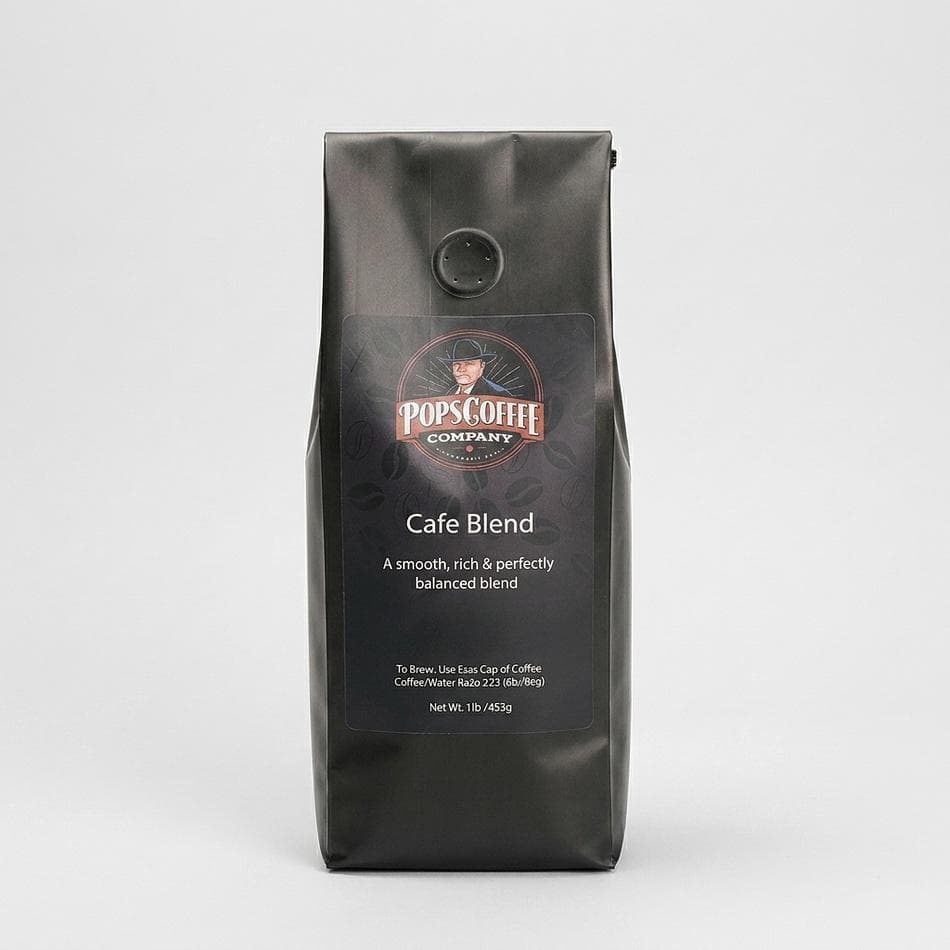 Air-Roasted Coffee Blend, Smooth Everyday Cafe Flavor, Fresh Roasted, 1 lb Bag, Whole Bean or Ground