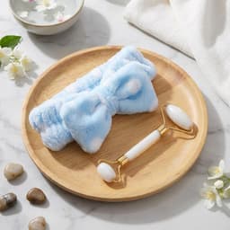 1pc Facial Roller Massager 1pc Headband-5