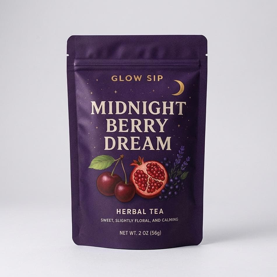 Caffeine-Free Herbal Berry Tea, Calming Botanicals, Relaxation & Bedtime Blend, 1 Pack