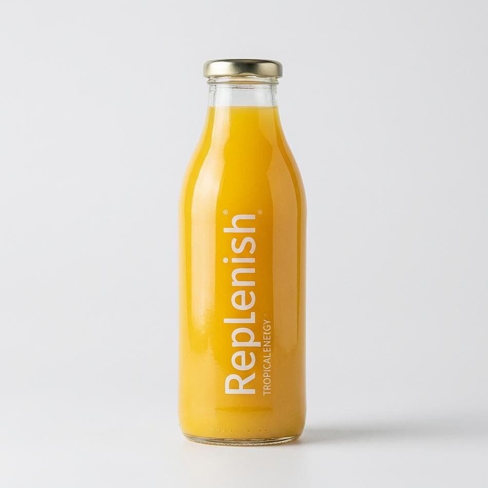 Tropical Turmeric Juice, Pineapple Mango Orange & Carrot, Clean Energy Antioxidants, 12 oz Bottle