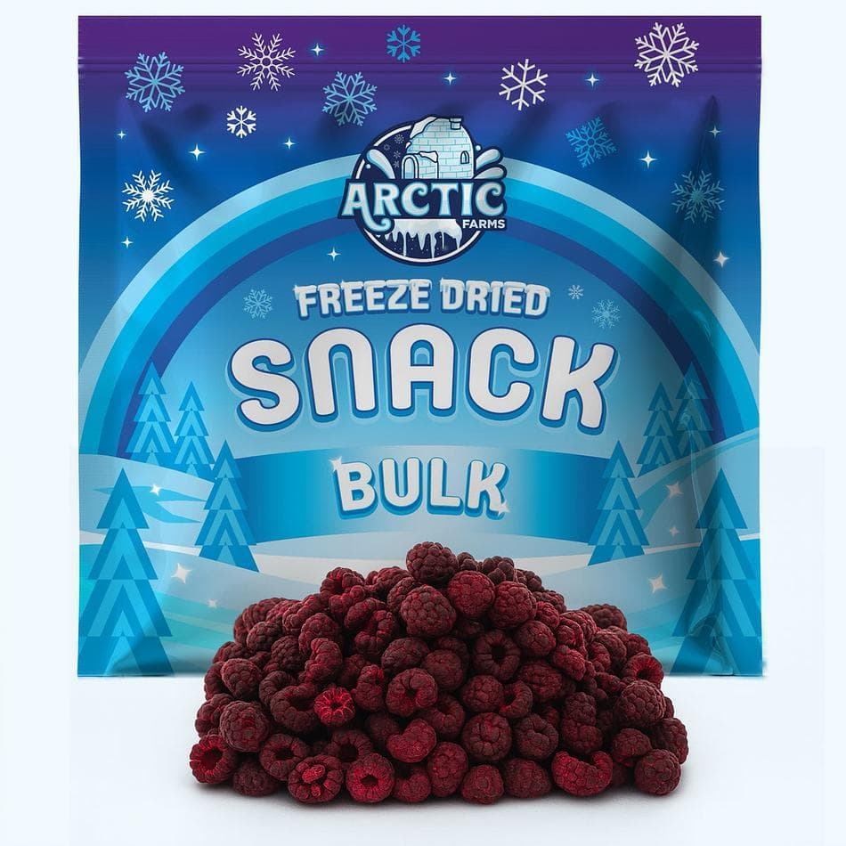 Freeze-Dried Black Raspberry, Premium Whole Berry Snack, Bulk Bag (15.4 oz)